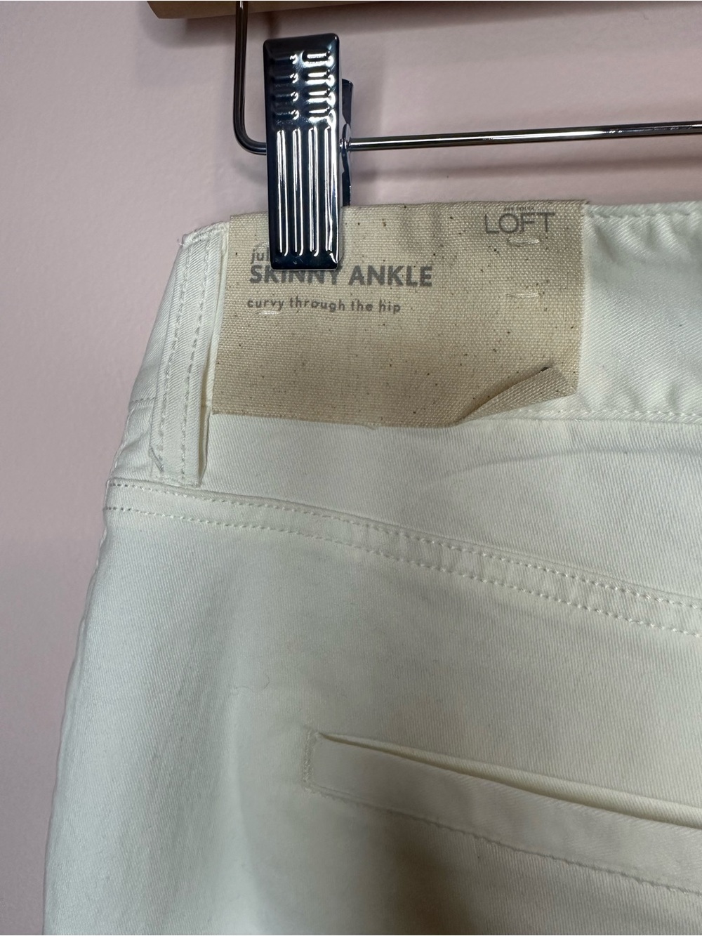 LOFT Skinny Leg Jeans in Off-White - Picture 7 of 7
